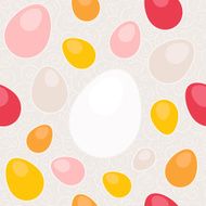 Easter eggs greeting card seamless pattern