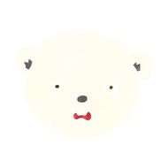 cartoon polar bear face N18
