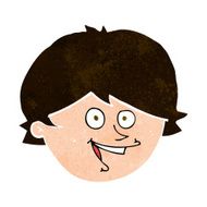 cartoon happy boy face N44