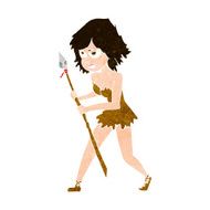 cartoon cave girl N9
