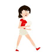 Cartoon Soccer Girl N15