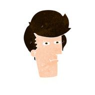 cartoon man narrowing eyes N30