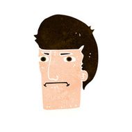 cartoon man narrowing eyes N31