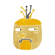 cartoon robot head N69