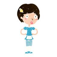 cartoon woman in french maid outfit N9