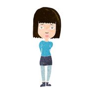 cartoon serious girl N9