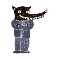 cartoon wolf man N39