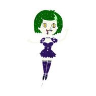 cartoon happy vampire girl N35