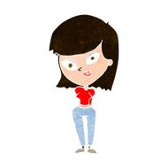 cartoon confused woman N106