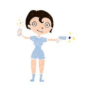 cartoon future space girl N9