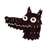 Cartoon Wolf Head N24