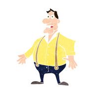 cartoon shocked man N117