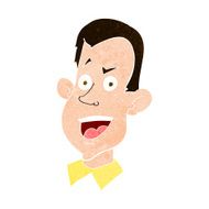 cartoon male face N18