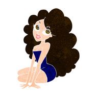 cartoon pretty woman N257