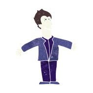 cartoon vampire man with open arms N9