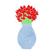 cartoon vase of flowers N10