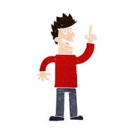 cartoon man with great new idea N9