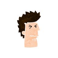 cartoon unhappy man N17