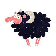 cartoon black sheep N16
