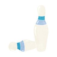 cartoon ten pin bowling skittles N6