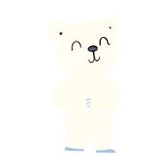 cartoon happy little polar bear N12