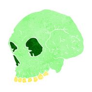cartoon spooky skull N153