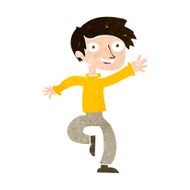 cartoon excited boy dancing N8