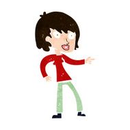 cartoon woman pointing N194