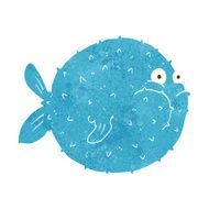 Cartoon Puffer Fish N20