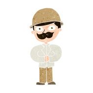 cartoon man in safari hat N8