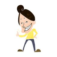 cartoon man snapping fingers N10