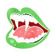 cartoon vampire mouth N28