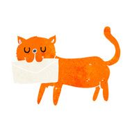 cartoon cat carrying letter N10