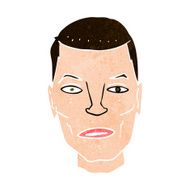 cartoon serious male face N9