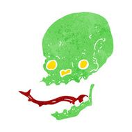 cartoon spooky skull N154