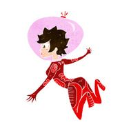 cartoon space woman N27
