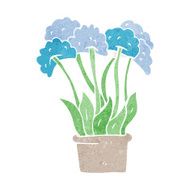 cartoon flowers in pot N20