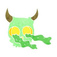 cartoon halloween skull N10