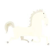 cartoon running white stallion N4