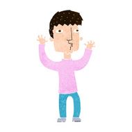 Cartoon Anxious Man N15