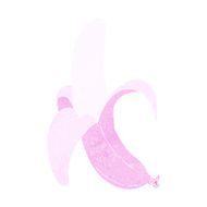 cartoon pink banana N10