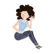 cartoon woman listening N8