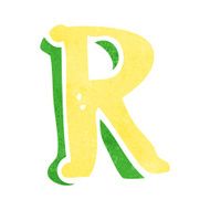 Cartoon Letter R N14