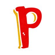 Cartoon Letter P N17