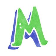 Cartoon Letter M N17