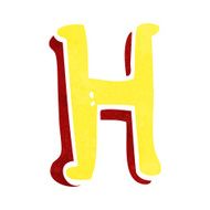 Cartoon Letter H N16