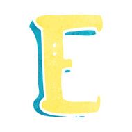 cartoon letter e N12