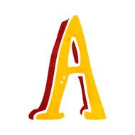 cartoon letter a N15