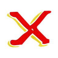 cartoon letter x N15