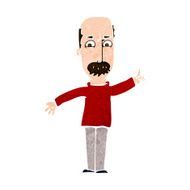 cartoon man issuing stern warning N10